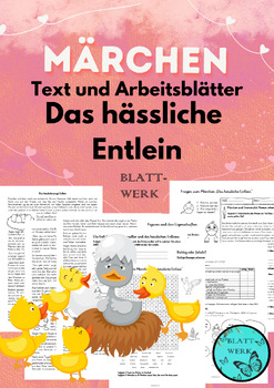 Preview of Deutsch/German: Fairy Tale: Ugly Duckling /text, printables