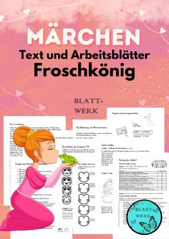 Preview of Deutsch/German: Fairy tale "Froschkönig"/printables, text