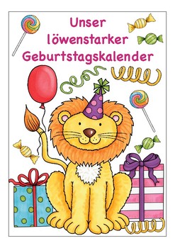 Preview of Deutsch / German Geburtstagskalender, Kalender, Poster + worksheet Geburtstag