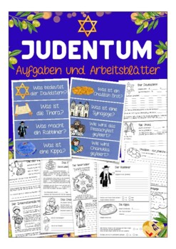 Preview of Deutsch / German JUDENTUM (Judaism) - Arbeitsblätter / worksheets