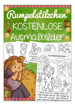 Preview of Deutsch / German Malen - Märchen / Rumpelstilzchen - free coloring pages
