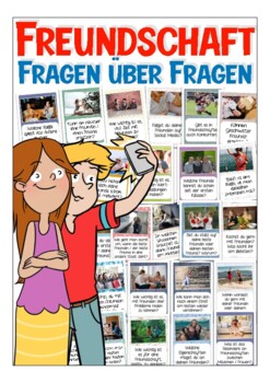 Preview of Deutsch / German questions and pictures - friendship / Freunde / Freundschaft