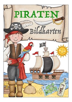 Preview of Deutsch: Piraten Bildkarten / flash cards German Märchen, Wortschatz -  Kinder