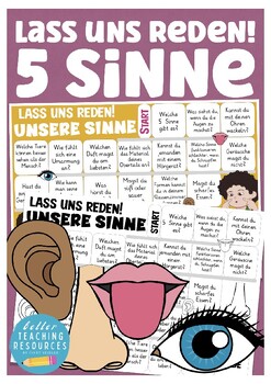 Preview of Deutsch Spiel: die SINNE German speaking game about our SENSES