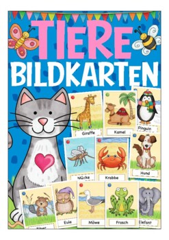 Preview of Deutsch: Tiere / animals Bildkarten DAF, German flash cards, Wortschatz, picture