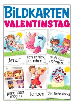 Preview of Deutsch Valentinstag Bildkarten (German Valentine´s Day flash cards