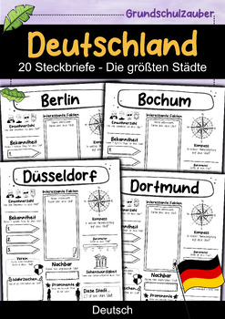Preview of Deutsche Städte - 20 Steckbriefe für Städte in Deutschland (Deutsch)