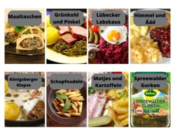 Preview of German food  items - Deutsches Essen und Speise