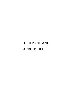Preview of Deutschland Arbeitsheft
