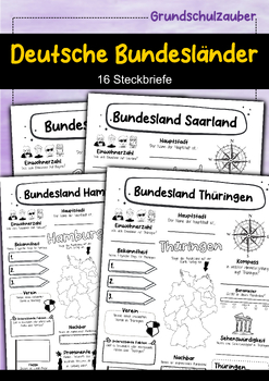 Preview of Deutschland Bundesländer 16 Steckbriefe (German)