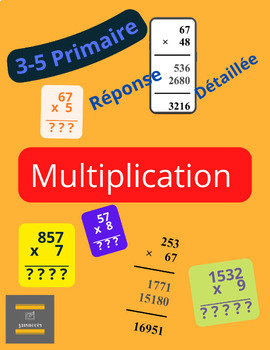 Preview of Deux cahiers d'exercices PDF - Multiplication - Primaire 3-6 - Maths en français