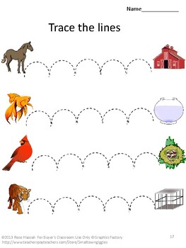 activities cutting printable olds 5 for year Lines Motor Skills Tracing Fine Activities Tracing