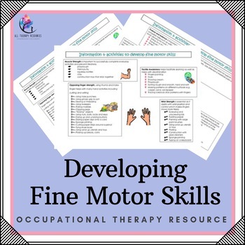Preview of Develop Fine Motor Skills: Occupational Therapy