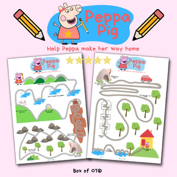 Preview of Develop Pencil Control with these PEPPA PIG Themed Fine Motor Worksheets