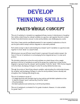 Preview of Develop Thinking Skills - Parts-Whole Concept - With Answer Key