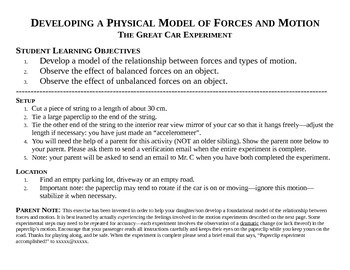 Preview of STEM/NGSS: Physics Lab-- Developing A Physical Model of Forces and Motion