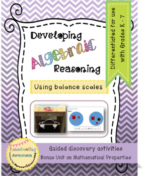 Preview of Developing Algebraic Reasoning with Balance Scales K - 8 distance learning Math