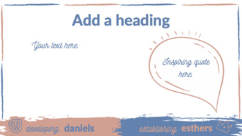 Preview of Developing Daniels and Establishing Esthers Theme Resources