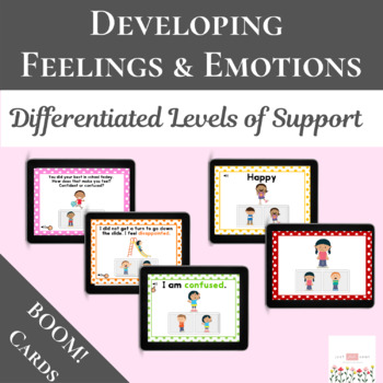 Preview of Developing Feelings & Emotions with Boom Cards™ | Digital 