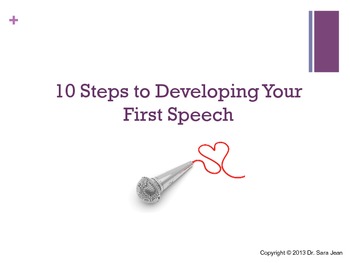 Preview of Developing Your First Speech Lecture and Activities
