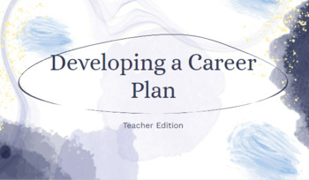 Preview of Developing a Career Plan (Teacher Edition)