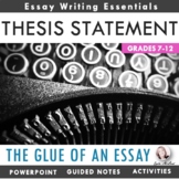 Writing a Thesis Statement - PPT & Activities on How to Wr