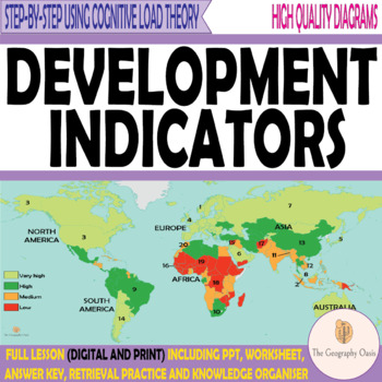 Preview of Development Indicators [Geography| Social Studies| Printable and Digital]