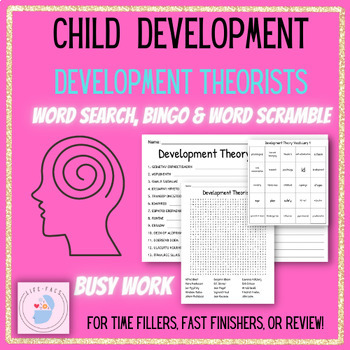 Preview of Development Theories/Theorists Vocabulary Activities Child Development FACS