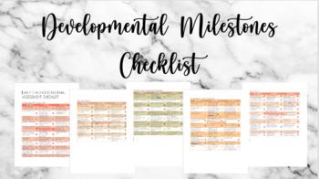 Preview of Developmental Milestones Checklist for MTSS, RTI, and Special Education