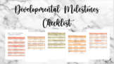 Developmental Milestones Checklist for MTSS, RTI, and Spec