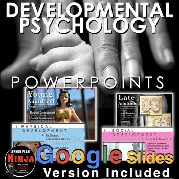 Preview of Developmental Psychology PowerPoints /Google Slides + Video Clips, Guided Notes