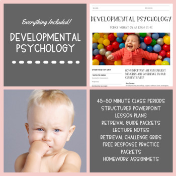 Preview of Developmental Psychology Unit Bundle (45-50 Minute Periods)