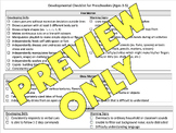 Developmental Screener Assessment and Checklist
