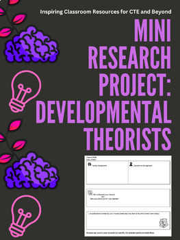 Preview of Developmental theorist mini research project: lesson plan/graphic organizer/etc