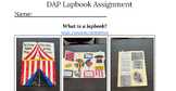 Developmentally Appropriate Practice (DAP) Lapbook Project