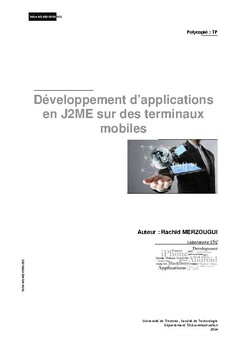 Preview of Développement d’applications en J2ME sur des terminaux mobiles
