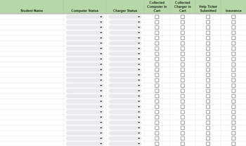 Preview of Device Inventory Spreadsheet