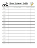 Device Sign Out Sheet