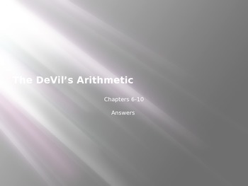 Preview of Devil's Arithmetic chapters 6-10 Answers