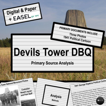 Preview of Devils Tower National Monument DBQ Primary Source Analysis