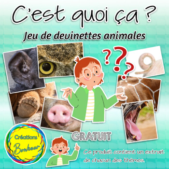 Preview of Devinettes animales - Extrait gratuit