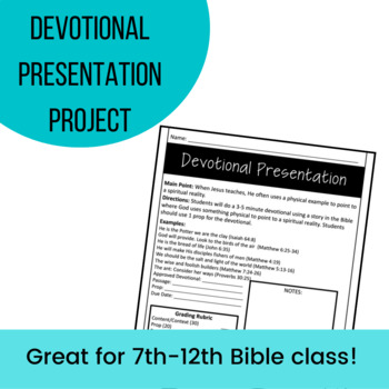 Preview of Devotional Presentation Project