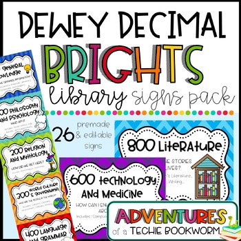 Preview of Dewey Decimal BRIGHTS Poster Pack