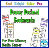 Dewey Decimal Bookmarks, Cool Bright Color Pop Ed.