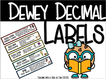 Preview of Dewey Decimal Labels- Neon borders