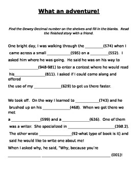 Funny Story Fill in Blank Halloween Dewey Decimal Mad Libs by LOVE my LIBRARY Teachers Pay 