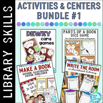 Preview of Dewey Decimal, Parts of a Book, Library Lessons, Games, Activities and More #1