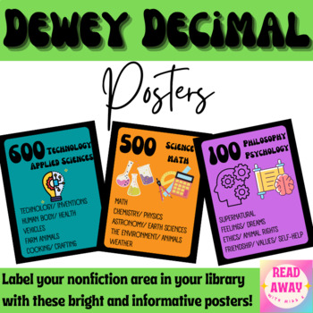 Preview of Dewey Decimal Posters - Bright and Fun!
