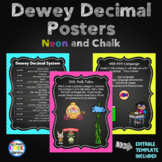 Dewey Decimal Posters (Neon and Chalkboard)