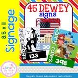 Dewey Decimal Signage -  8x5 x 11